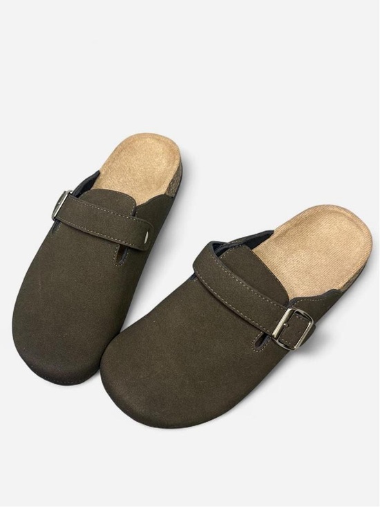 Other - NWOT Women’s Olive Slip-On Buckle Clog